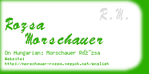 rozsa morschauer business card